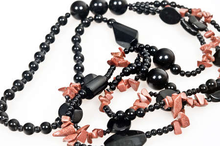 Isolated beads on gray backgroundの写真素材