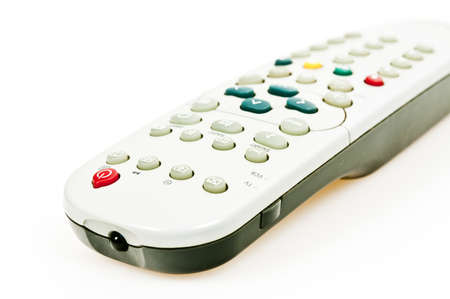 Isolated tv remote control on white backgroundの写真素材