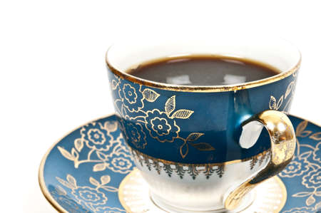 Isolated cup of coffee on white backgroundの写真素材