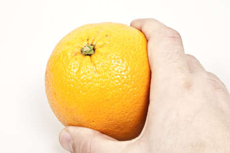 Orange fruit isolated on white backgroundの写真素材
