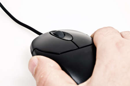 Pc mouse isolated on white backgroundの写真素材