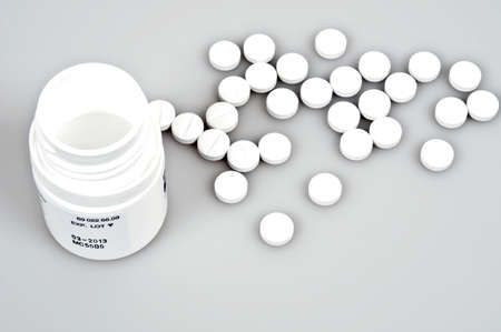 Isolated pills on white backgroundの写真素材