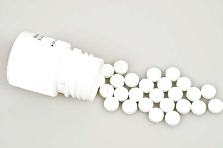 Isolated pills on white backgroundの写真素材