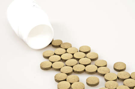 Isolated pills on white backgroundの写真素材