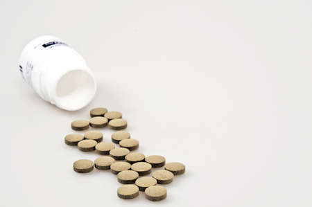Isolated pills on white backgroundの写真素材