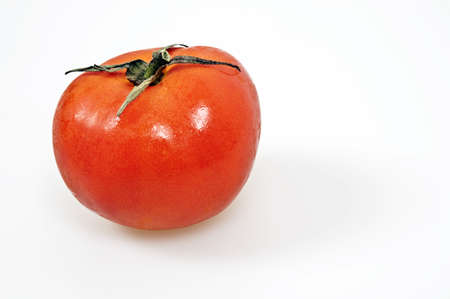 Isolated tomato on white backgroundの写真素材