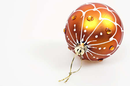 Isolated Christmas globe on white backgroundの写真素材