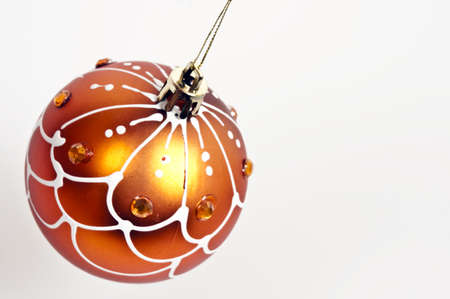 Isolated Christmas globe on white backgroundの写真素材