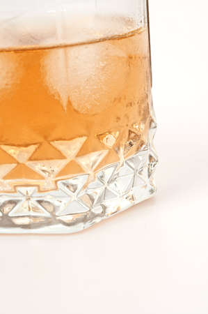 Isolated alcohol glass with iceの写真素材