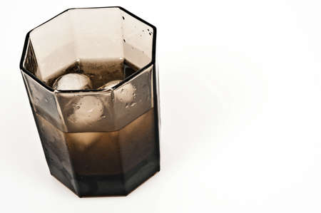 Isolated alcohol glass with iceの写真素材