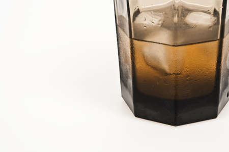 Isolated alcohol glass with iceの写真素材