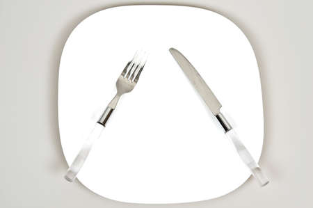 Isolated table arrangement on white backgroundの写真素材