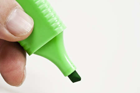 Isolated green marker on white backgroundの写真素材