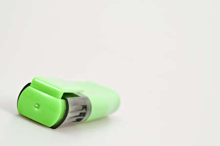 Isolated green marker on white backgroundの写真素材