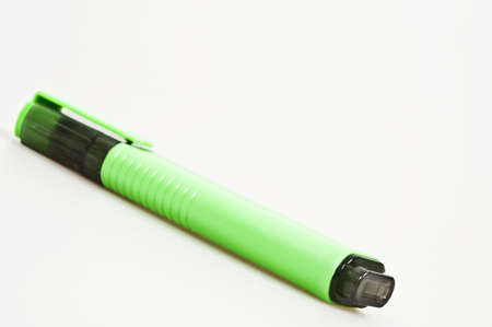Isolated green marker on white backgroundの写真素材