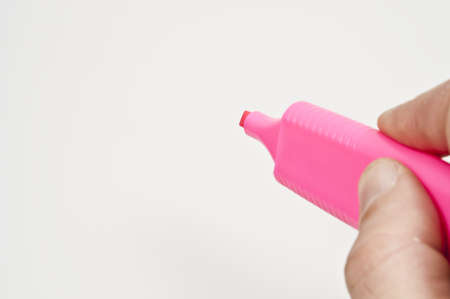 Isolated pink marker on white backgroundの写真素材