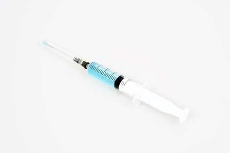 Isolated syringe on white backgroundの写真素材