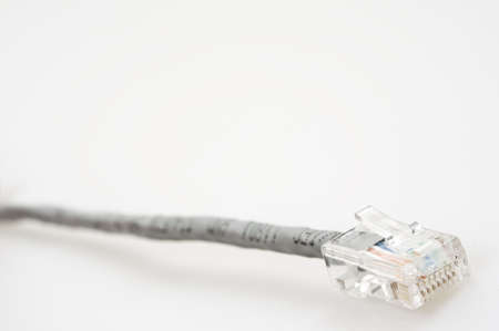 Isolated internet cable on white backgroundの写真素材