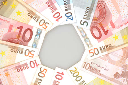 Background of many euro banknotes の写真素材