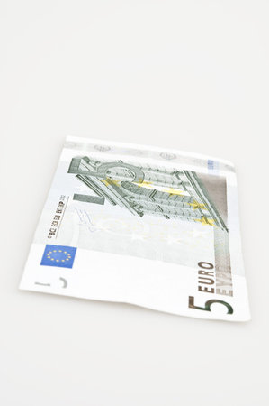 Close up to 5 euro banknote