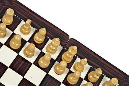 Chess pieces closeup on chessboardの写真素材