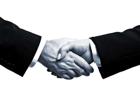 Business people shake their handsの写真素材