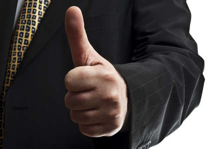 Business man showing ok signの写真素材