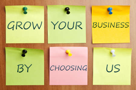 "Grow your business with us" advertismentの写真素材