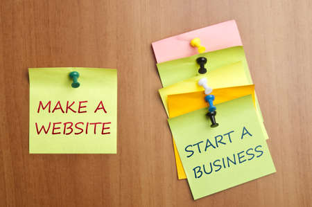 Make a website post it の写真素材