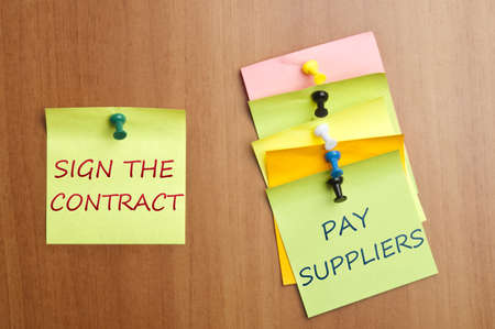 Sign the contract post itの写真素材
