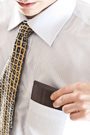 Business man grab wallet from pocketの写真素材