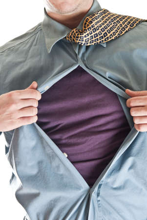 Business man in super hero conceptの写真素材
