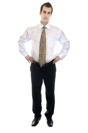 Isolated confident young business manの写真素材