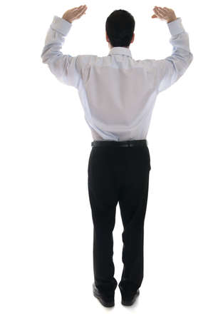 Isolated business man on whiteの写真素材