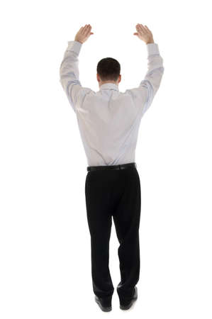 Isolated business man on whiteの写真素材