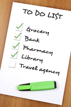 To do list with Travel agency not checkedの写真素材
