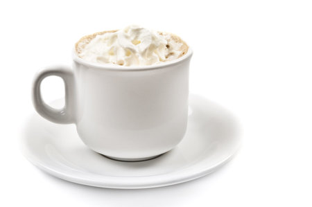 Close-up to cup of coffeeの写真素材