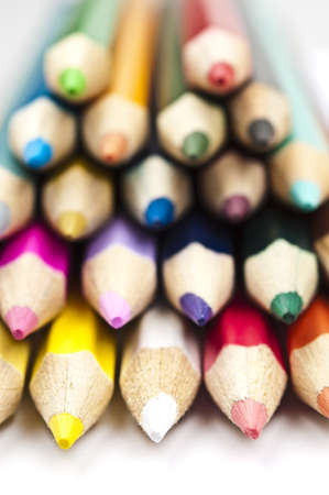 Group of different colorful pencilsの写真素材