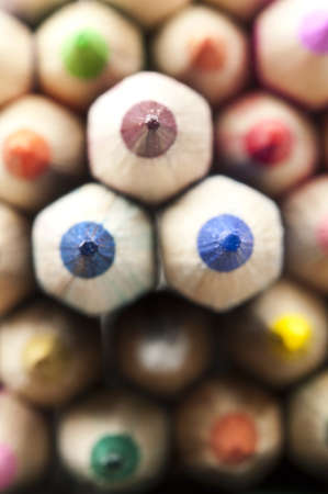 Group of different colorful pencilsの写真素材