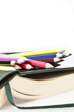 Group of different colorful pencilsの写真素材