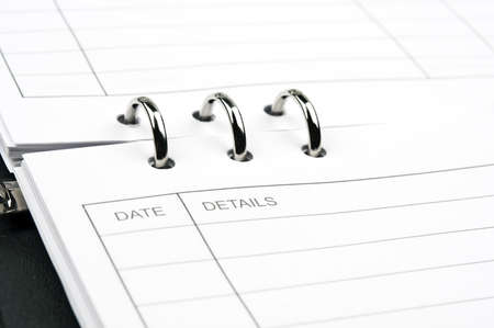 Extreme close-up to notepad clipの写真素材