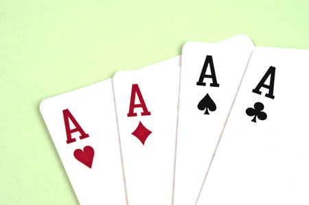 Four aces in card game