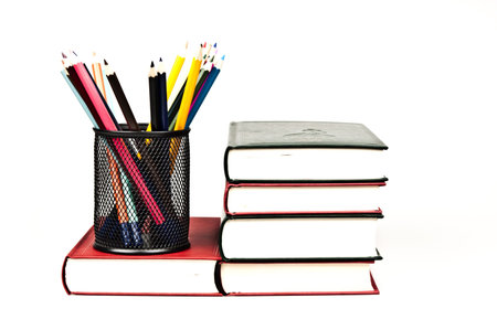 Group of different colorful pencils