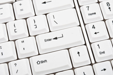 Keyboard closeup on enter key