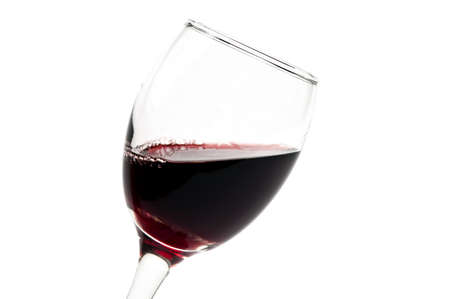 Red wine glass close upの写真素材
