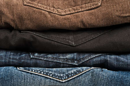 Blue denim jeans close upの写真素材