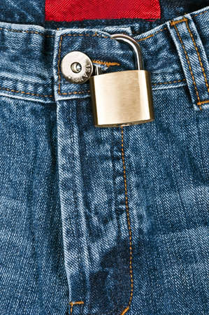 Blue denim jeans close upの写真素材