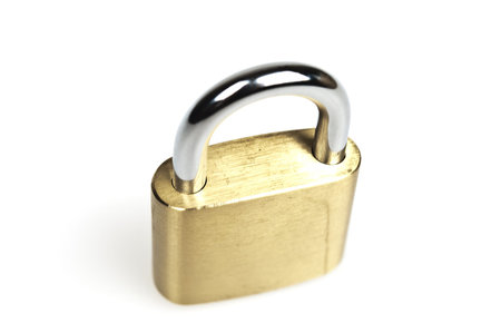 Padlock isolated on white background