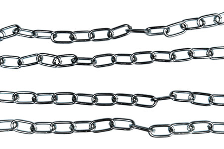 Chain isolated on white backgroundの写真素材