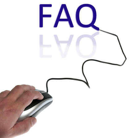 Faq word connected with pc mouseの写真素材